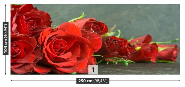 Carta da parati Rose rosse 104x70 cm