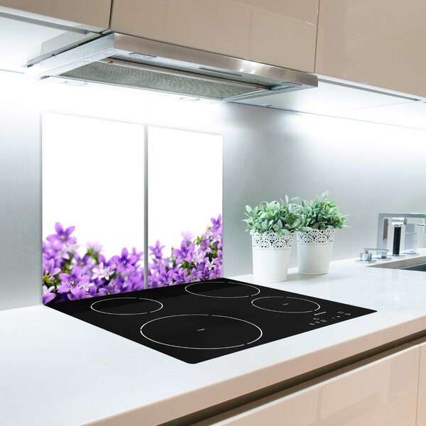 Tagliere in vetro Campane viola 60x52 cm
