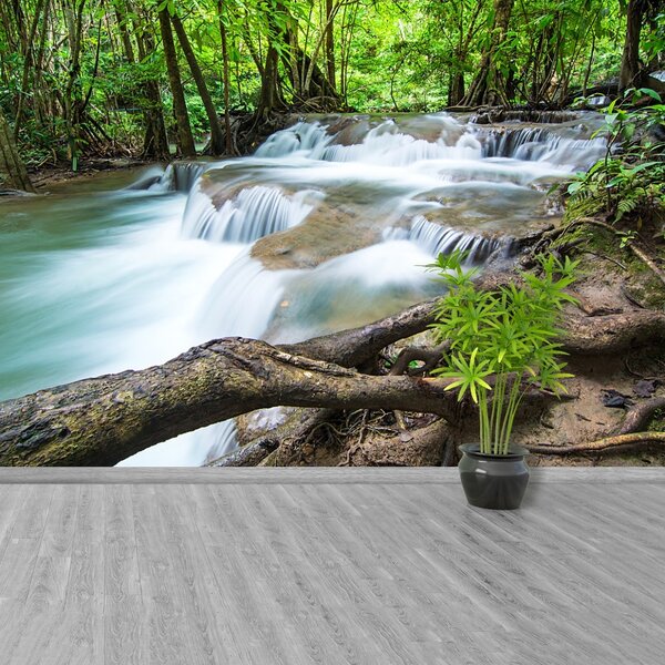 Carta da parati Cascata nella foresta 104x70 cm