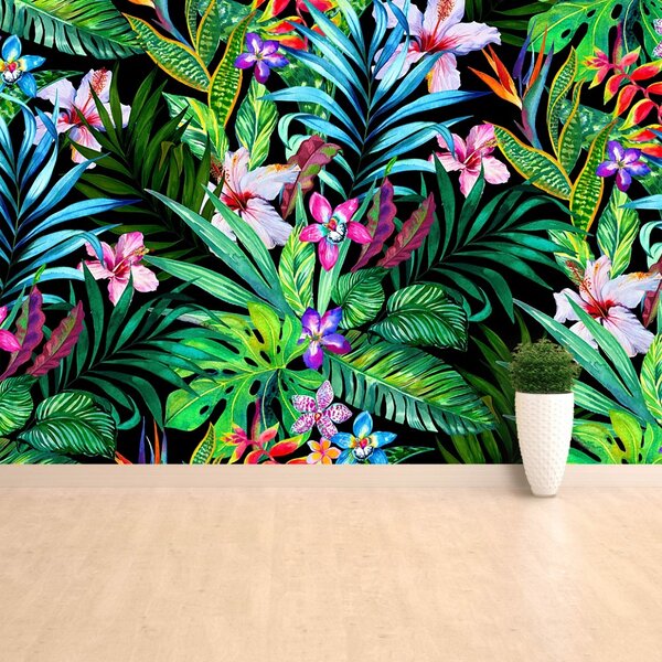 Carta da parati Fiori tropicali 104x70 cm