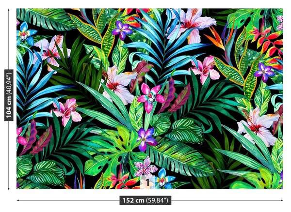 Carta da parati Fiori tropicali 104x70 cm