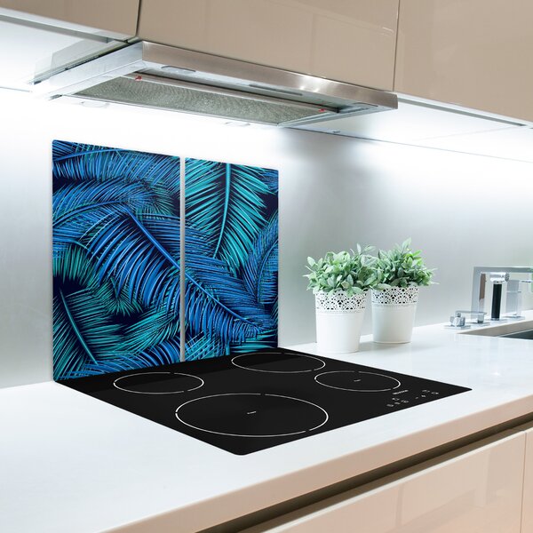 Tagliere in vetro temperato Foglie di palma 60x52 cm