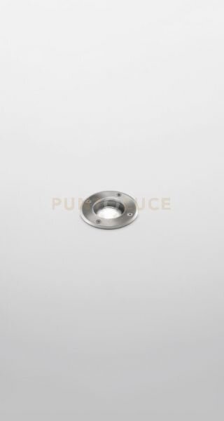 Floor round segnapasso d.11cm attacco gu10 ip67 cromo in acciao e a