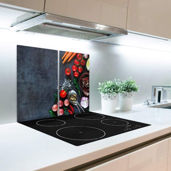 Tagliere in vetro Ingredienti 60x52 cm