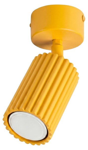 Plafoniera KARBON 1 giallo 1xGU10 10W alluminio 18x7x7cm Sollux Lighting