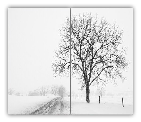 Tagliere in vetro Albero invernale 60x52 cm