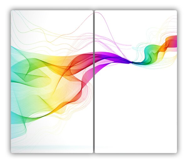 Tagliere in vetro Astrazione colorata 60x52 cm
