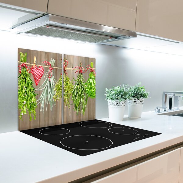 Tagliere in vetro Erbe su una corda 60x52 cm