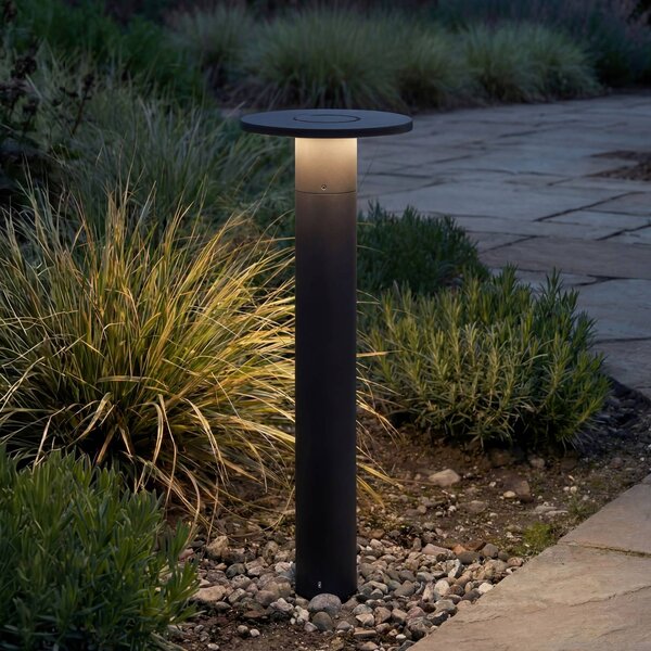 Lampioncino da giardino Tovio Arcchio, Alluminio / Grigio / Zincato, Alluminio, Moderno, Lampada LED da esterni