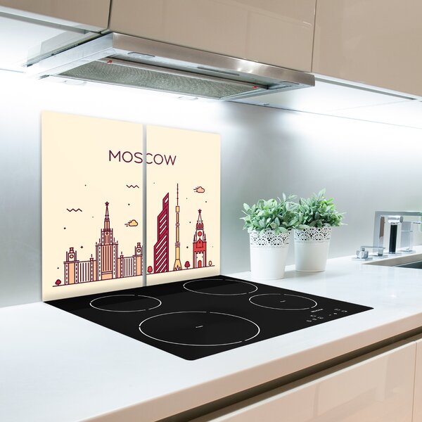 Tagliere in vetro Edifici di Mosca 60x52 cm