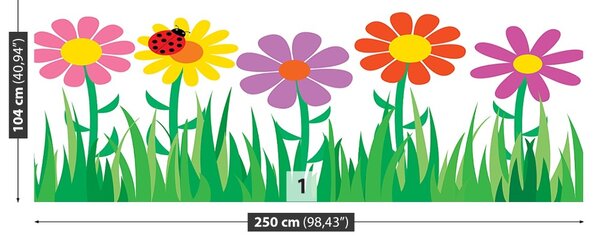 Carta da parati Fiori 104x70 cm