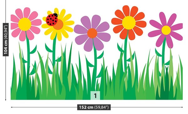 Carta da parati Fiori 104x70 cm