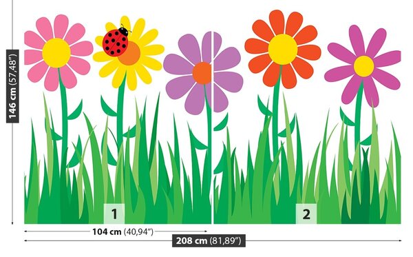 Carta da parati Fiori 104x70 cm