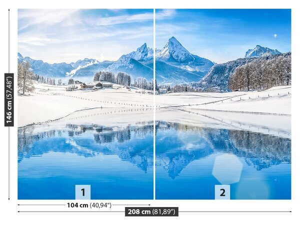 Carta da parati Alpi invernali 104x70 cm
