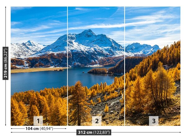Carta da parati Lago Alpi 104x70 cm