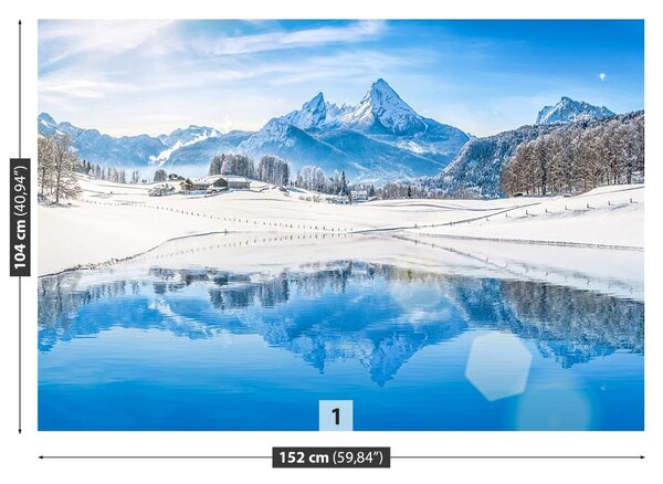 Carta da parati Alpi invernali 104x70 cm
