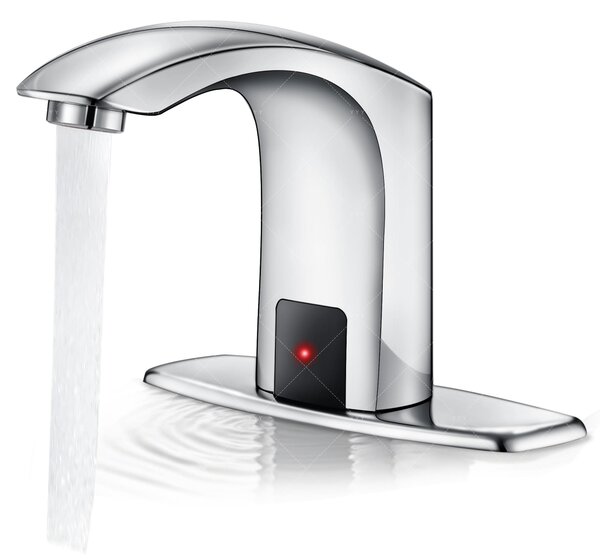 Rubinetto per lavabo a infrarossi senza contatto, classe A, realizzato in ottone senza piombo