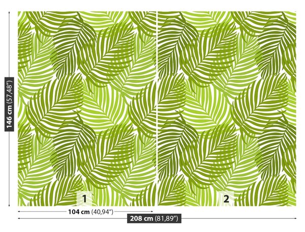 Carta da parati Foglie tropicali 104x70 cm