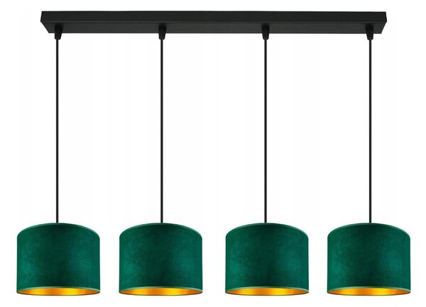 Lampada da soffitto verde lampada velour vintage moderna E27 lampada di design a 4 luci N230-H4-G