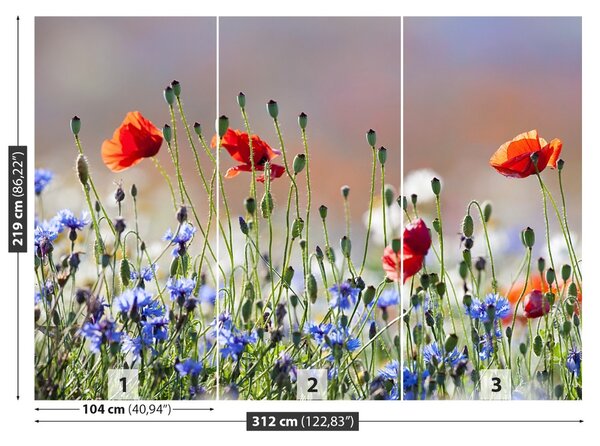 Carta da parati Maki e flower di mais 104x70 cm