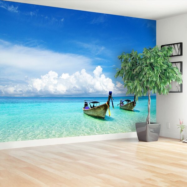 Carta da parati Barche da spiaggia 104x70 cm