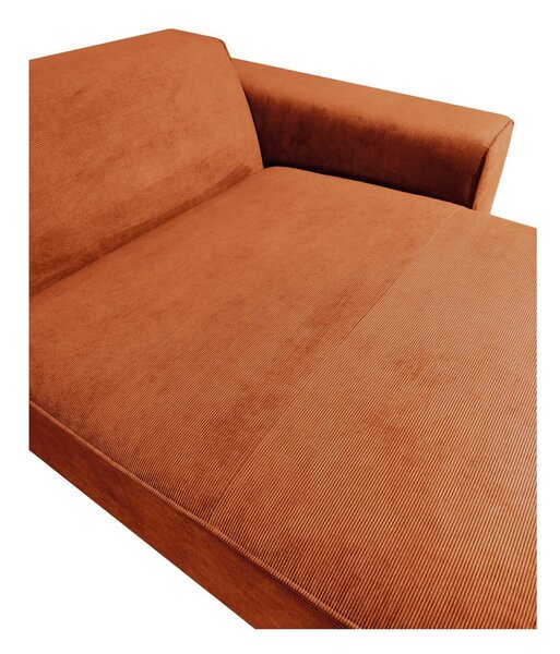 Modulo divano in velluto a coste arancione (angolo sinistro) Sting - Scandic