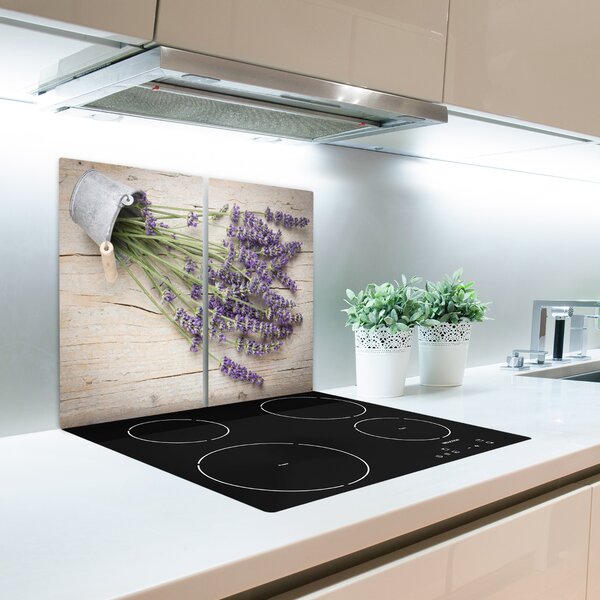 Tagliere in vetro Lavanda in una pentola 60x52 cm