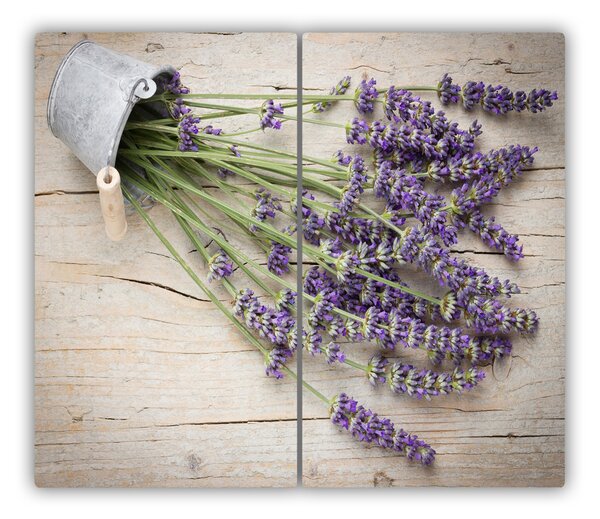 Tagliere in vetro Lavanda in una pentola 60x52 cm
