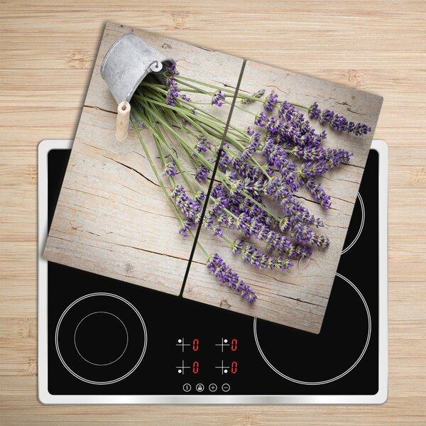 Tagliere in vetro Lavanda in una pentola 60x52 cm