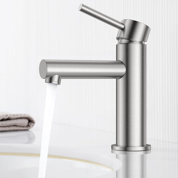 Rubinetto per bagno, miscelatore per lavabo con bocchetta in acciaio inossidabile