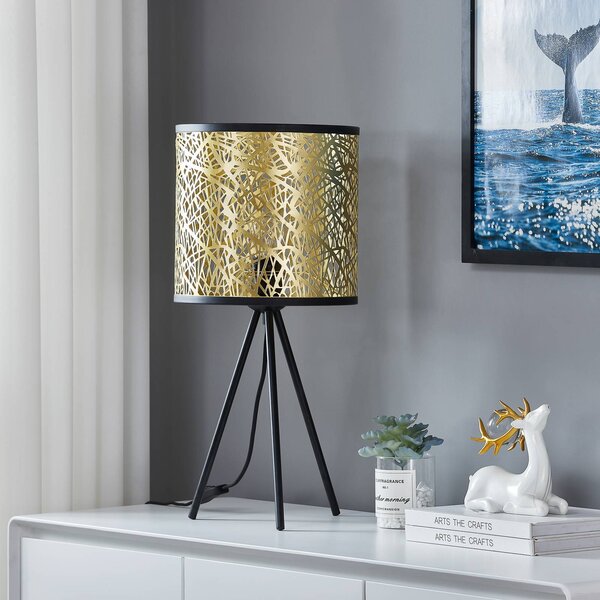 Lampada da tavolo Lindby Yonah, color oro, metallo, 56 cm, E27