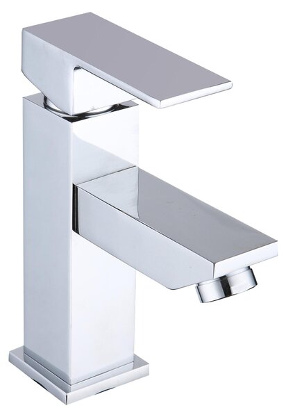 Miscelatore monocomando per lavabo, finitura argento