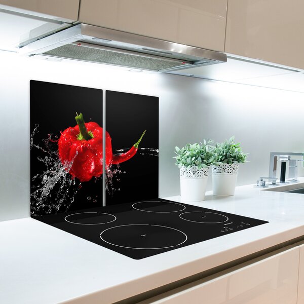 Tagliere in vetro Peperoni rossi 60x52 cm