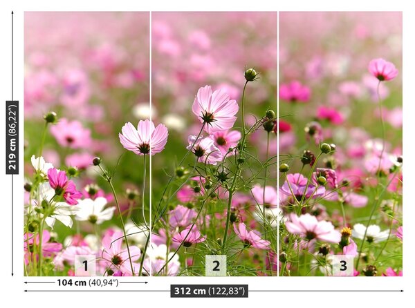Carta da parati Fiori spaziali 104x70 cm