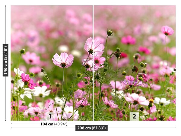 Carta da parati Fiori spaziali 104x70 cm
