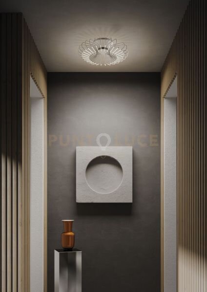 Filo lampada da soffitto diametro 80cm cipria opaco a led 2700k 45