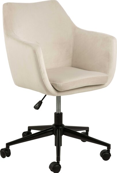 Design Scandinavia Sedia da ufficio Nora, tessuto, sabbia