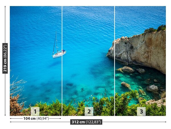 Carta da parati Grecia Yacht 104x70 cm