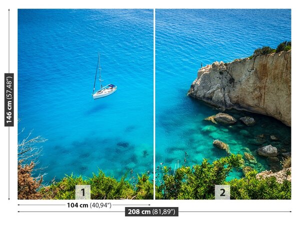 Carta da parati Grecia Yacht 104x70 cm