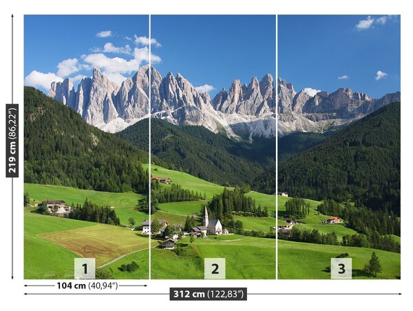 Carta da parati Dolomiti italiani 104x70 cm