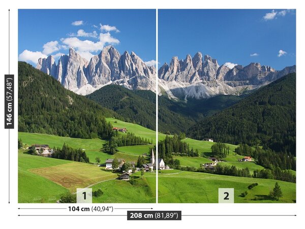 Carta da parati Dolomiti italiani 104x70 cm
