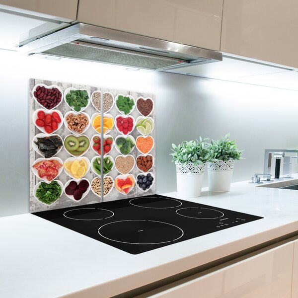 Tagliere in vetro temperato Cibo salutare 60x52 cm
