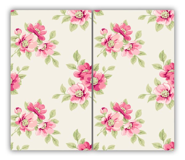 Tagliere in vetro temperato Pattern floreale 60x52 cm