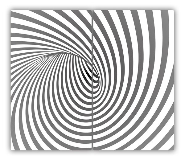 Tagliere in vetro Spirale a strisce 60x52 cm