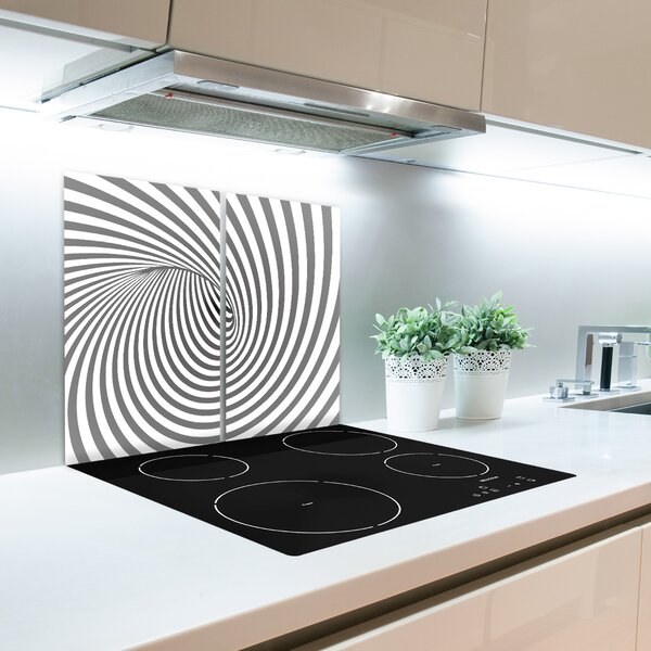 Tagliere in vetro Spirale a strisce 60x52 cm