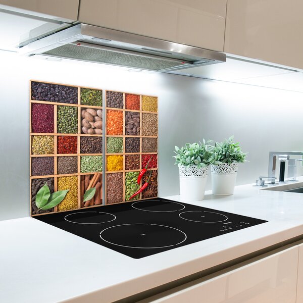 Tagliere in vetro Spezie ed erbe 60x52 cm