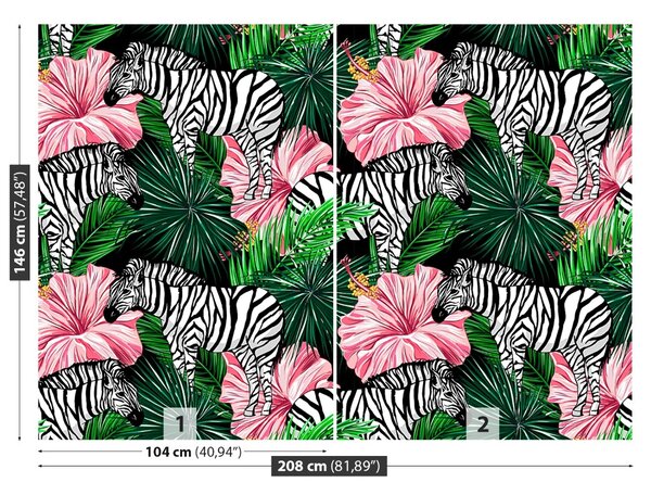 Carta da parati Animali zebra 104x70 cm