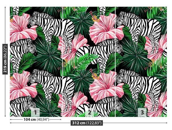 Carta da parati Animali zebra 104x70 cm