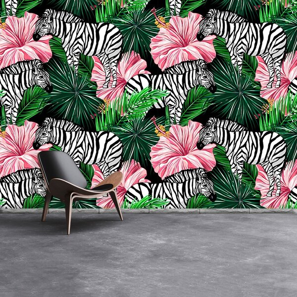 Carta da parati Animali zebra 104x70 cm