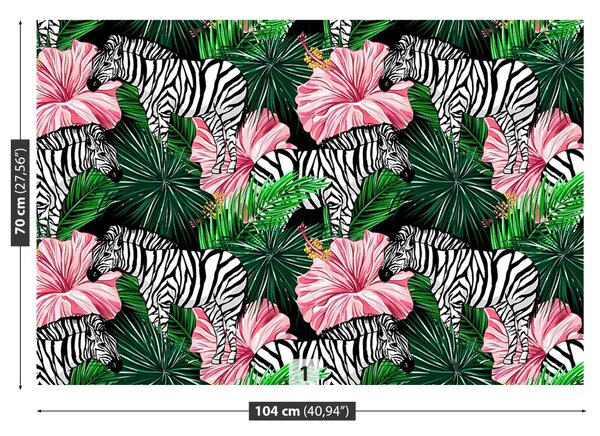 Carta da parati Animali zebra 104x70 cm
